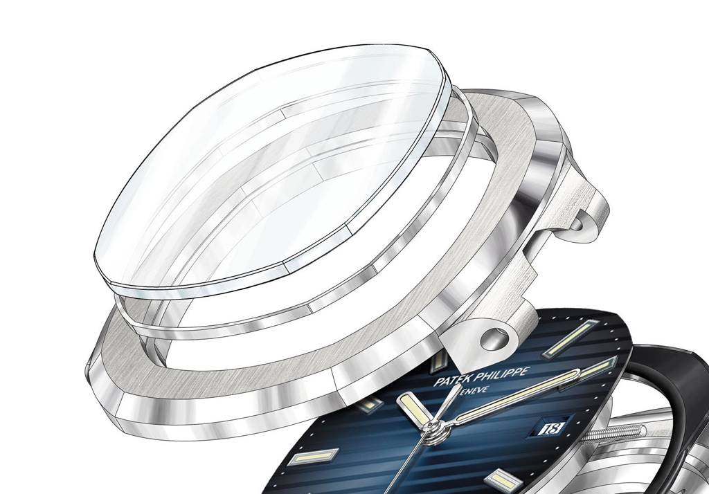 PATEK PHILIPPE 3712-1A bisel Patek Philippe Nautilus despiece