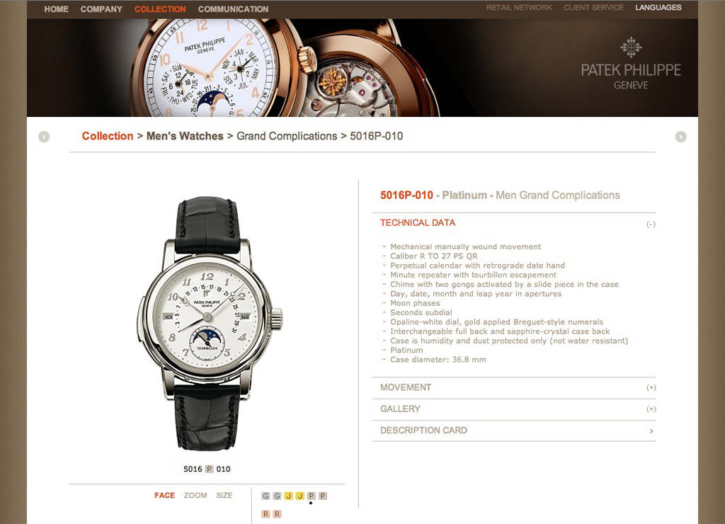 PP web modelos 00 nueva web de Patek Philippe - Grand Complications