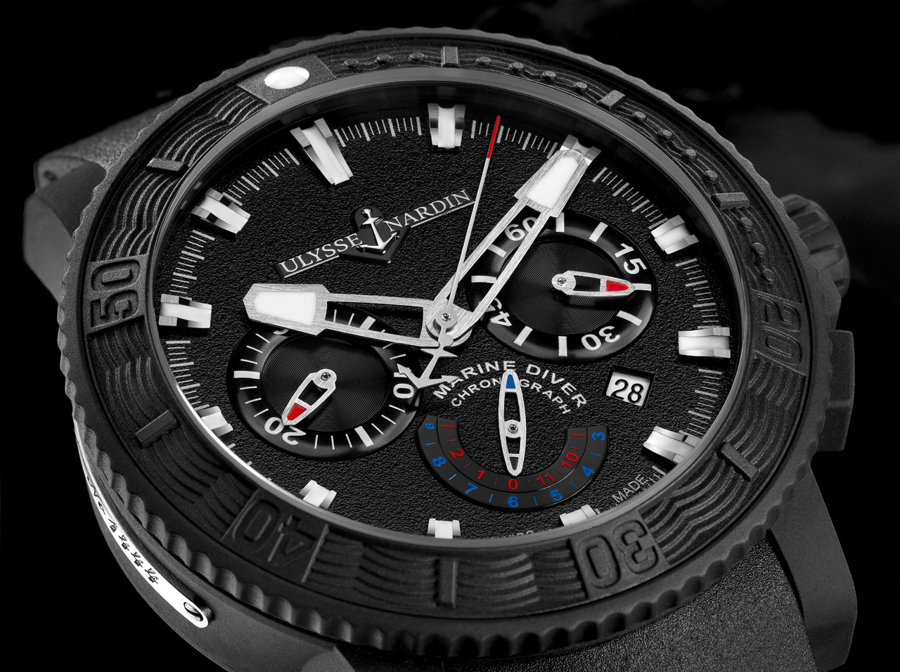Black Sea Chronograph dial