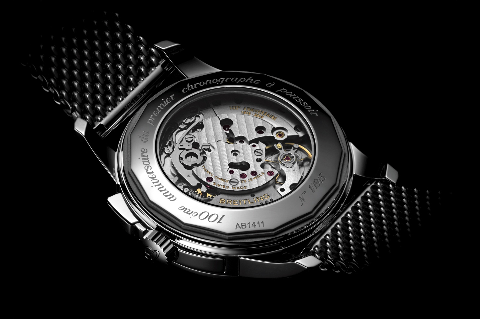 Transocean Chronograph 1915 back