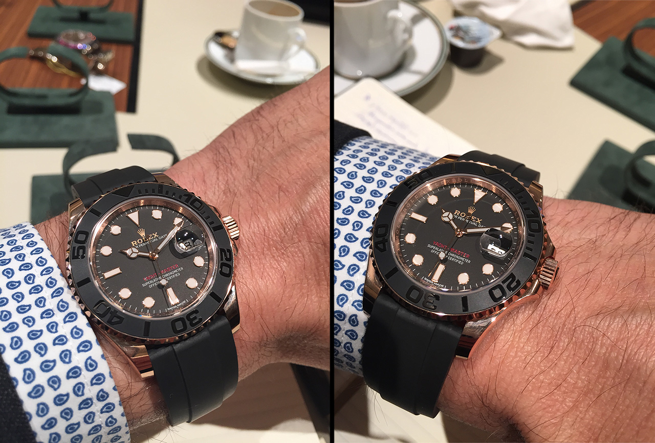 Rolex Oyster Yacht-Master Everose Oysterflex Baselworld 2015 esfera