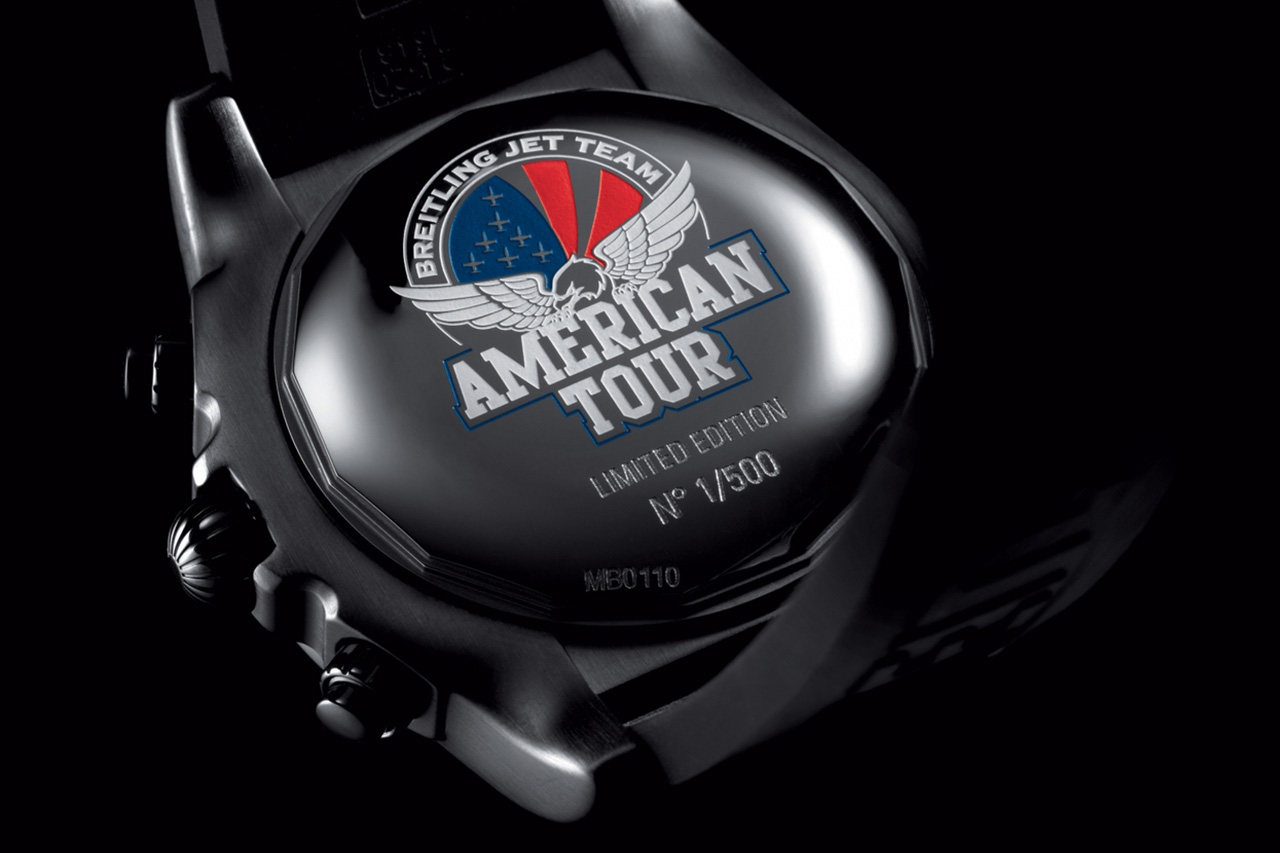 Breitling Jet Team New York Chronomat 44 American Tour trasera