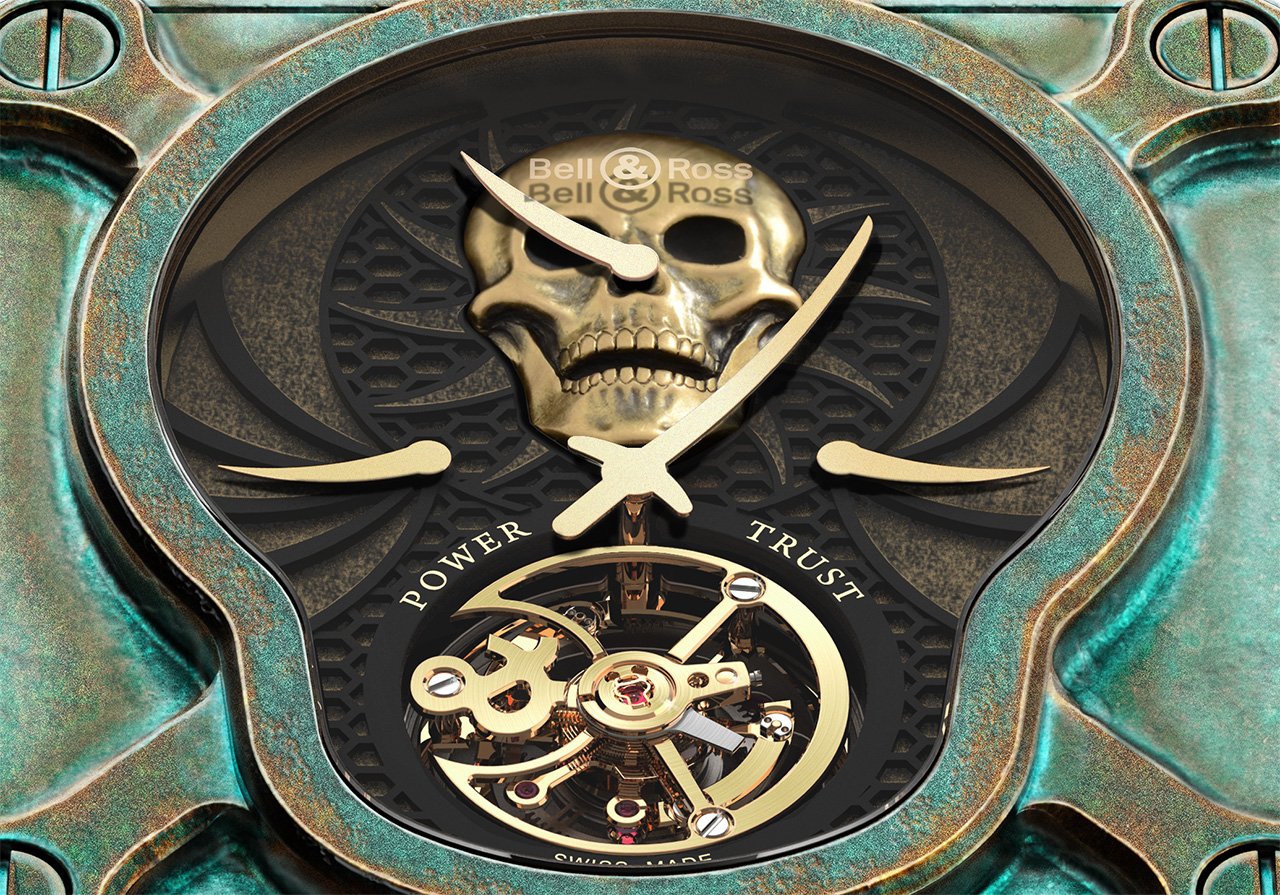 Bell & Ross BR01 Skull Bronze Tourbillon crop