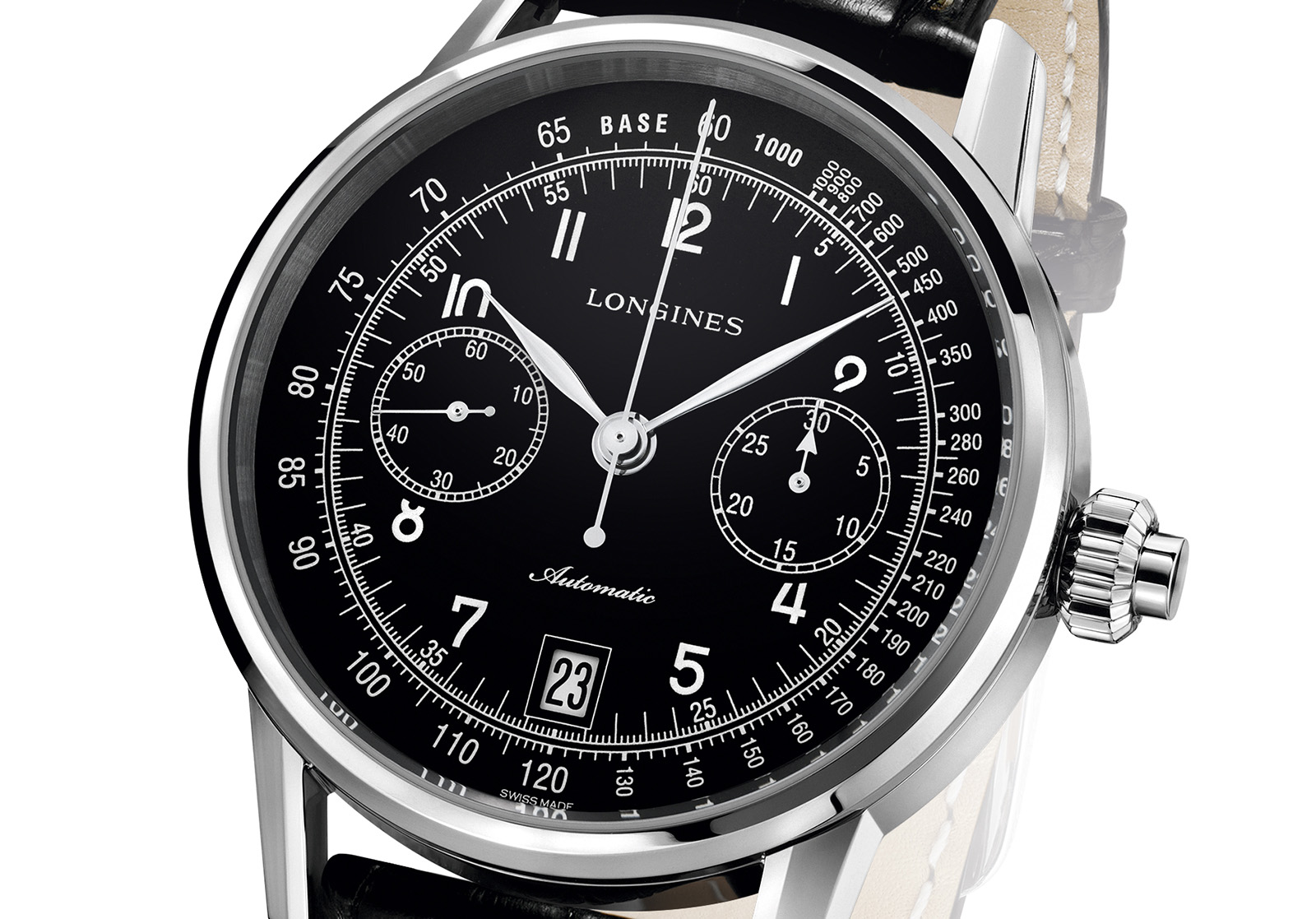 Longines Column-Wheel Single Push-Piece Chronograph esfera