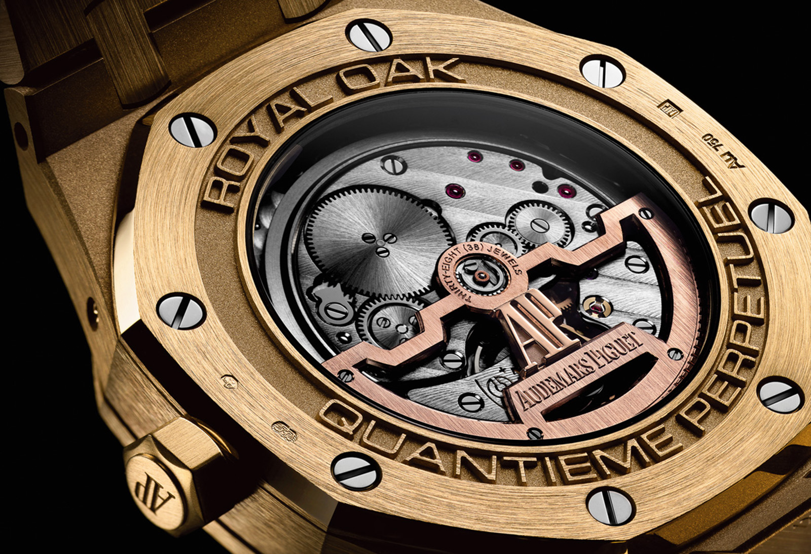 Audemars Piguet Royal Oak Perpetual Calendar Yellow Gold trasera
