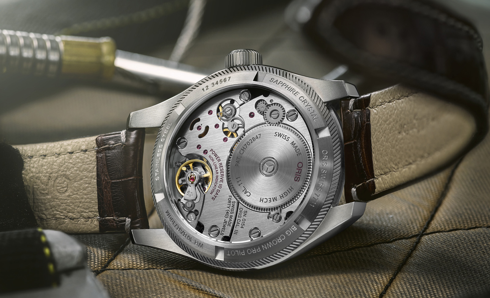 Oris Big Crown ProPilot Calibre 111 trasera