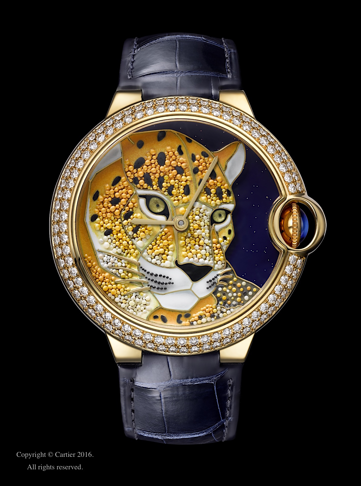 Cartier en el SIHH 2016 - Ballon Bleu de Cartier enamel granulation