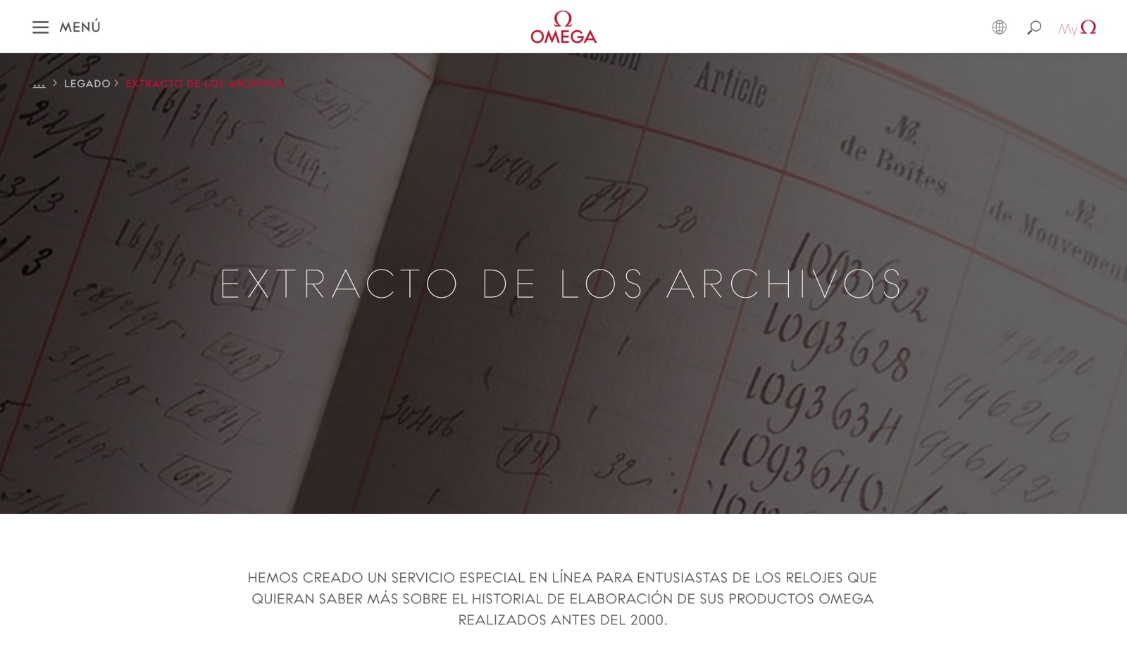 Omega Extracto Archivos Portada