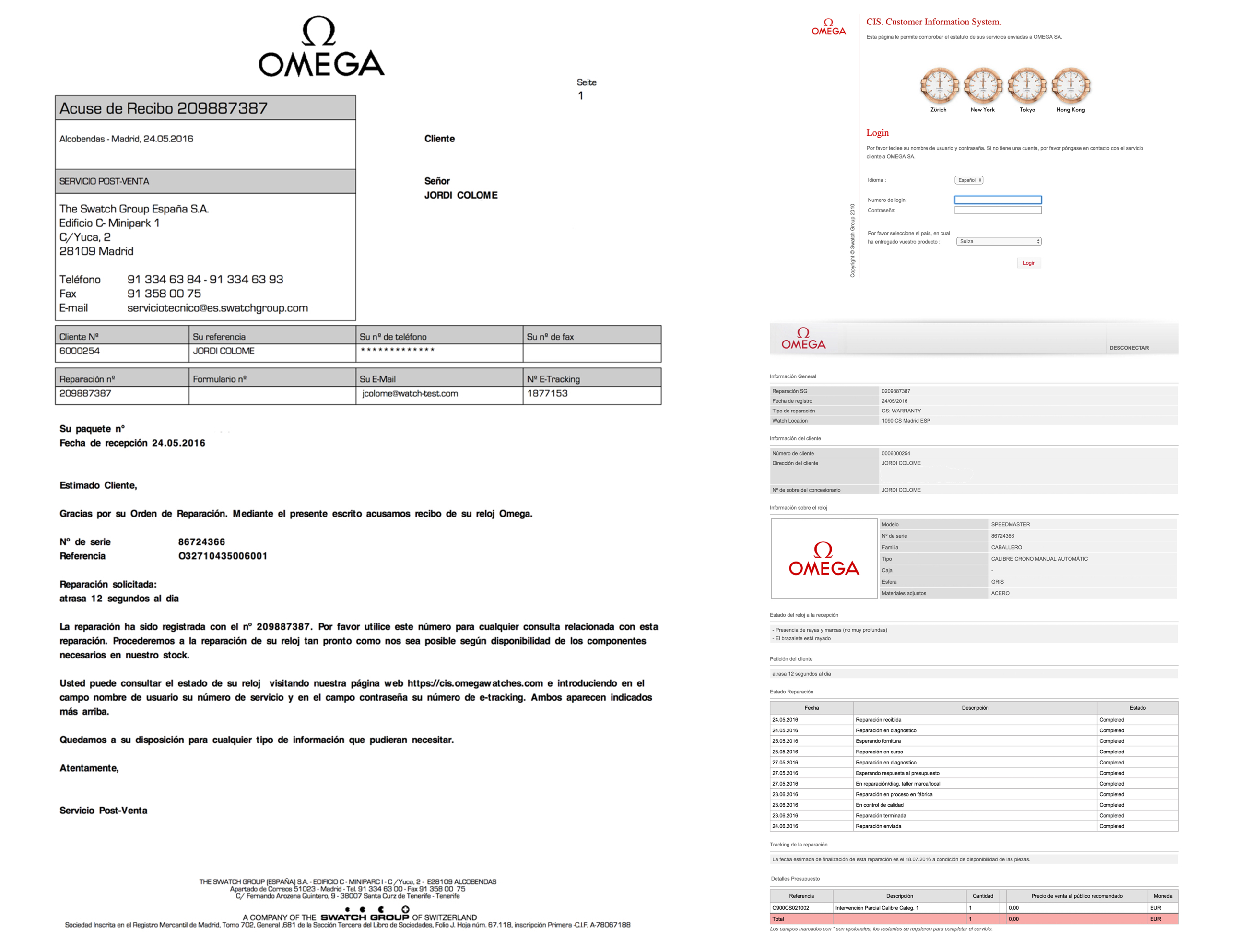 SAT Omega Speedmaster Mark II Info