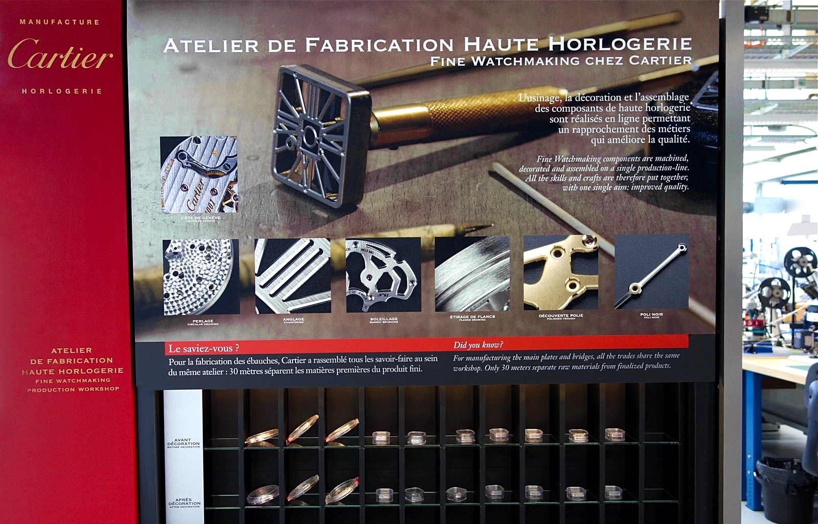 La Manufactura Cartier de La Chaux-de-Fonds - Los componentes del movimiento
