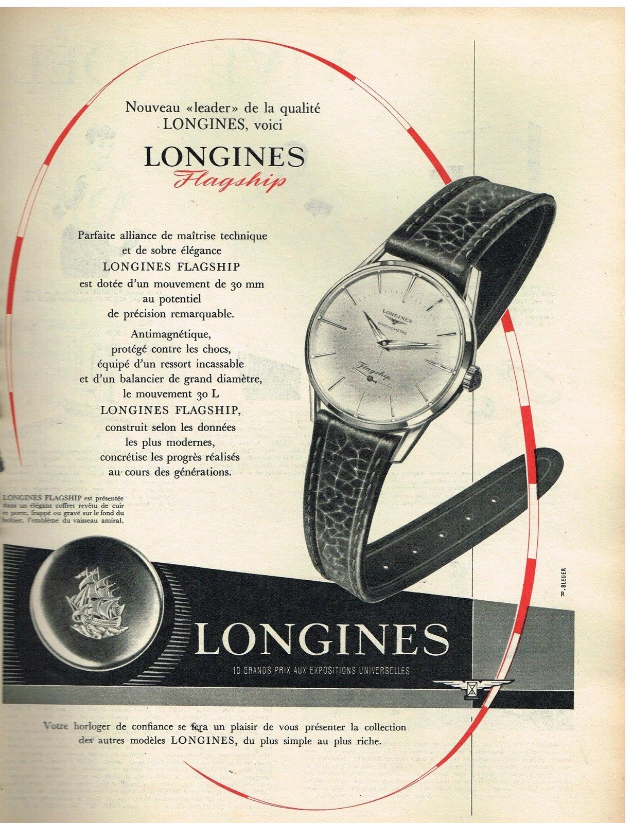 Publicidad Longines Flagship 1957