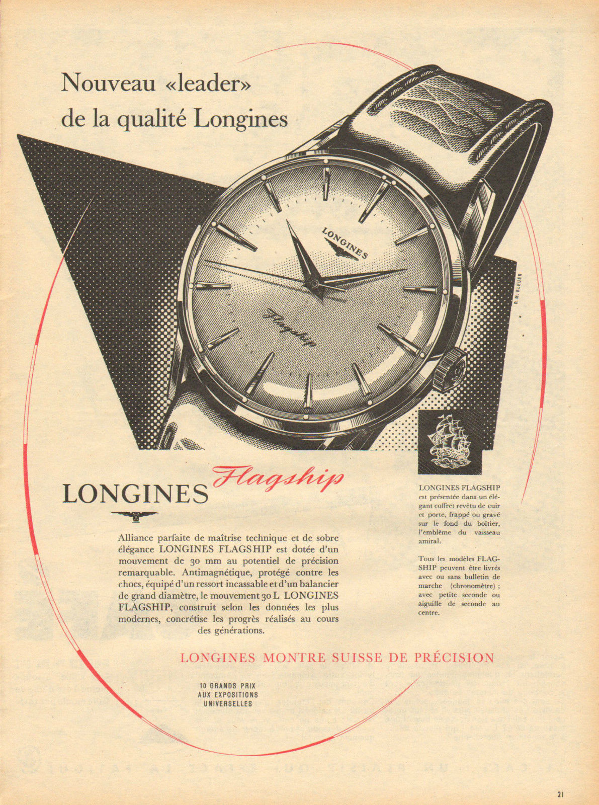 Publicidad Longines Flagship 1959