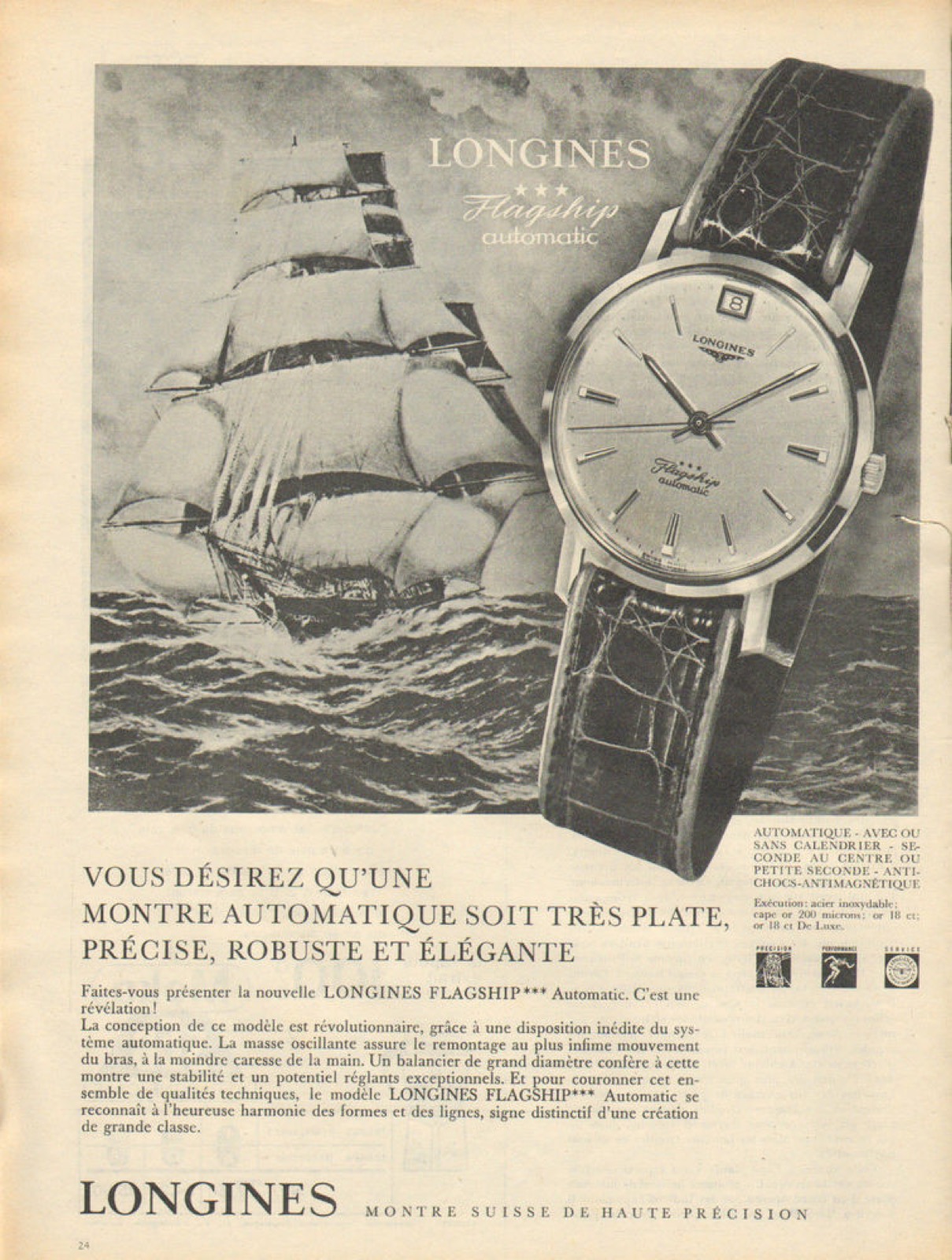 Publicidad Longines Flagship 1961