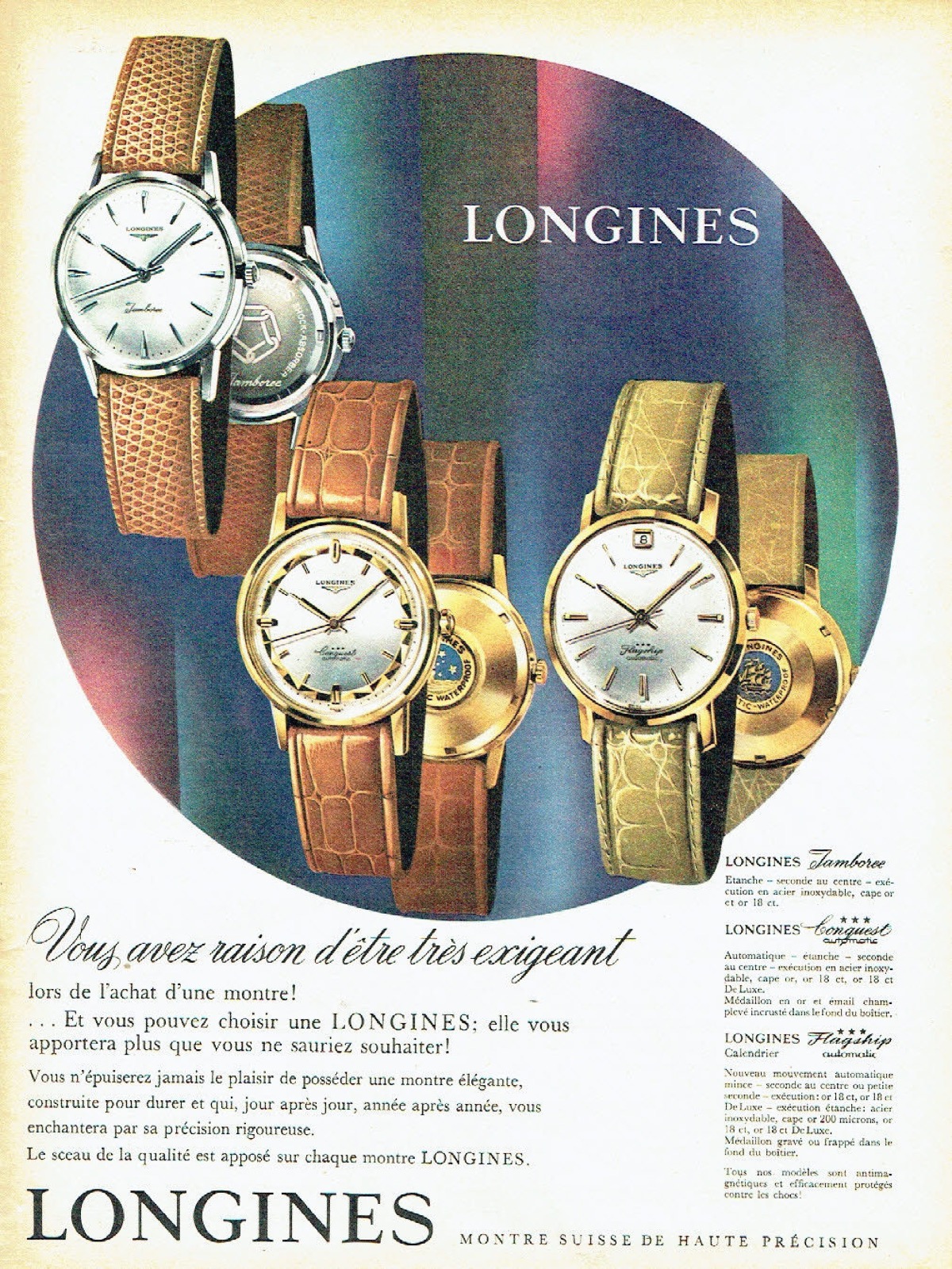Publicidad Longines Flagship 1961