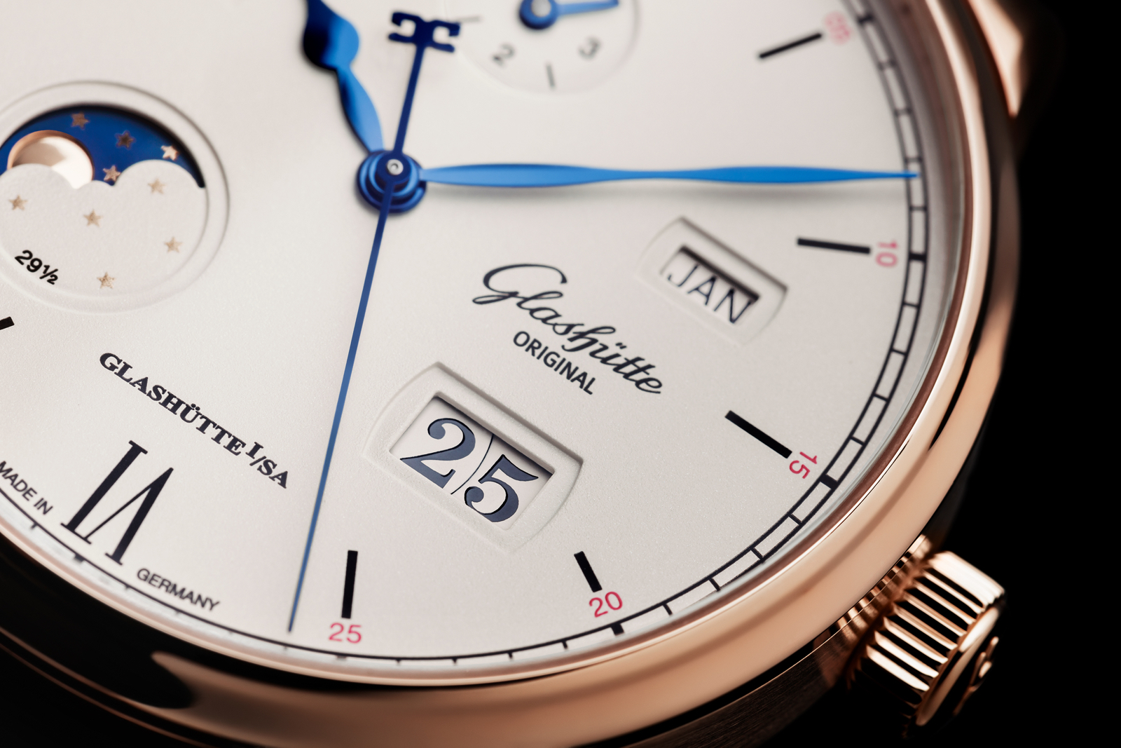 Glashutte Original Senator Excellence Perpetual Calendar Red Gold Detail 1
