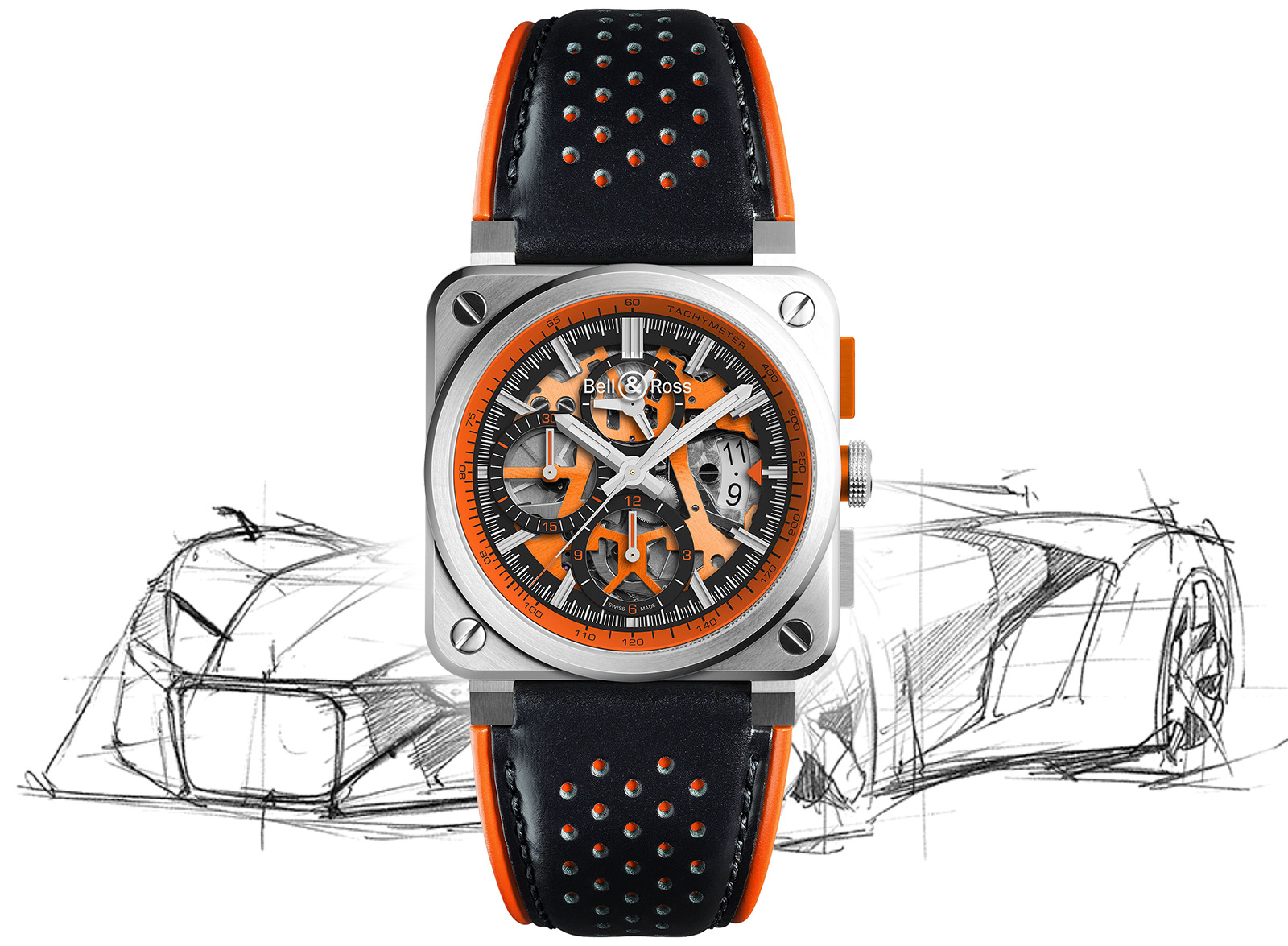 Bell & Ross BR 03-94 AeroGT Orange -03