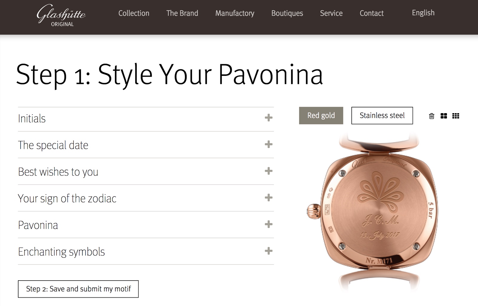 Glashutte Original Pavonina Configurator 5