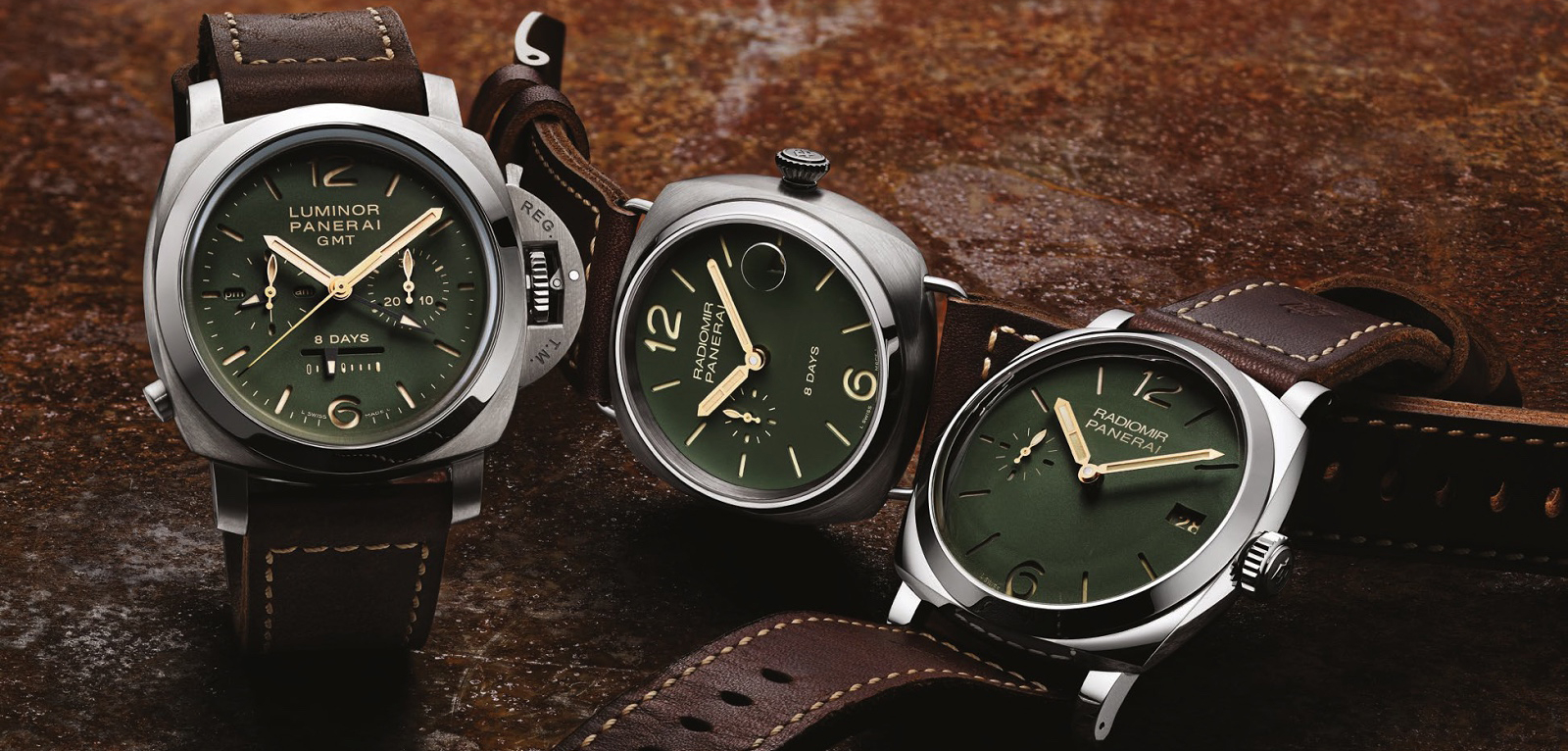 Panerai: apuesta al verde por triplicado con los Green Dial