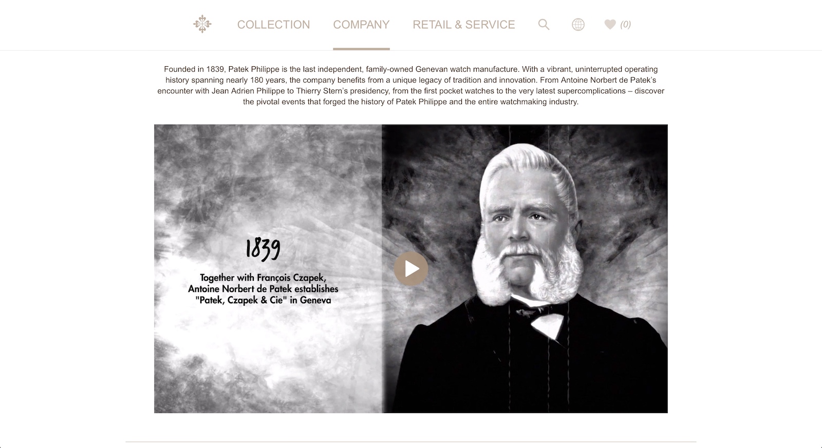 Nueva web de Patek Philippe - Company - history 2