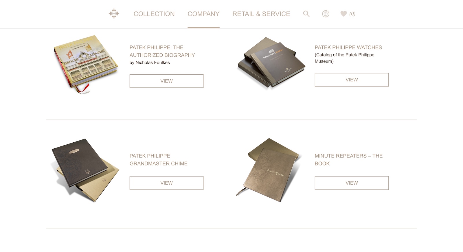 Nueva web de Patek Philippe - Company - library