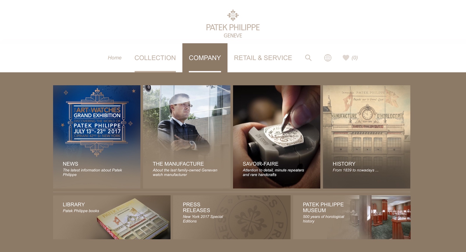 Nueva web de Patek Philippe - company