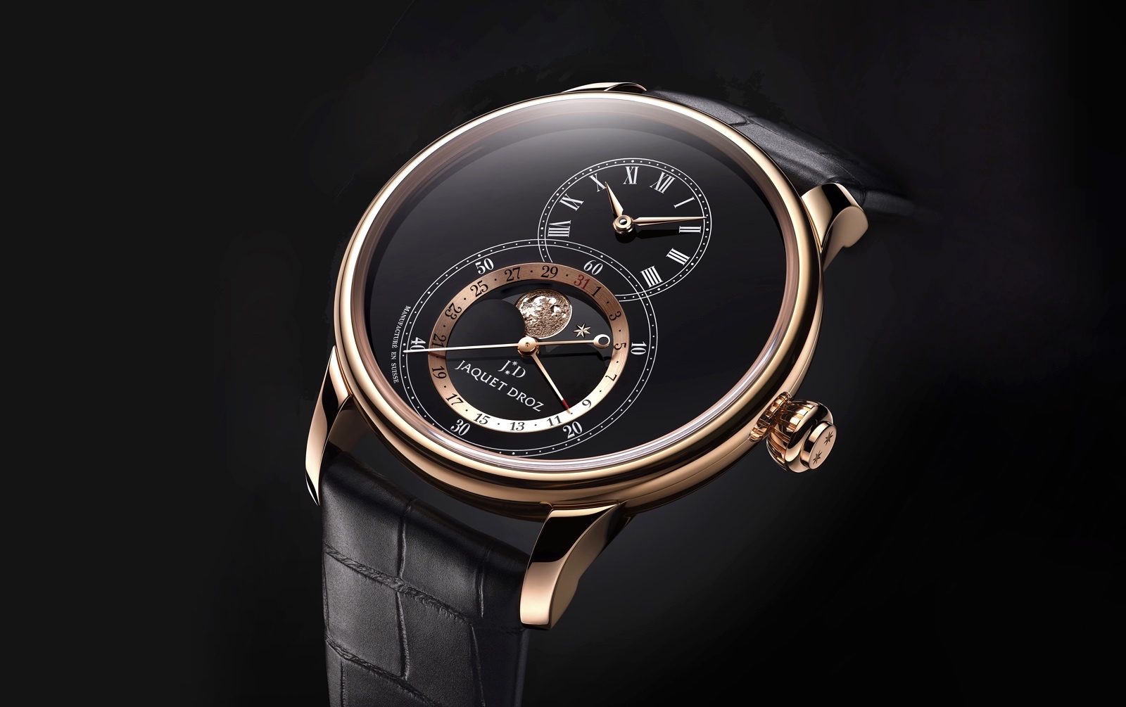Jaquet Droz Grande Seconde Moon Black Enamel