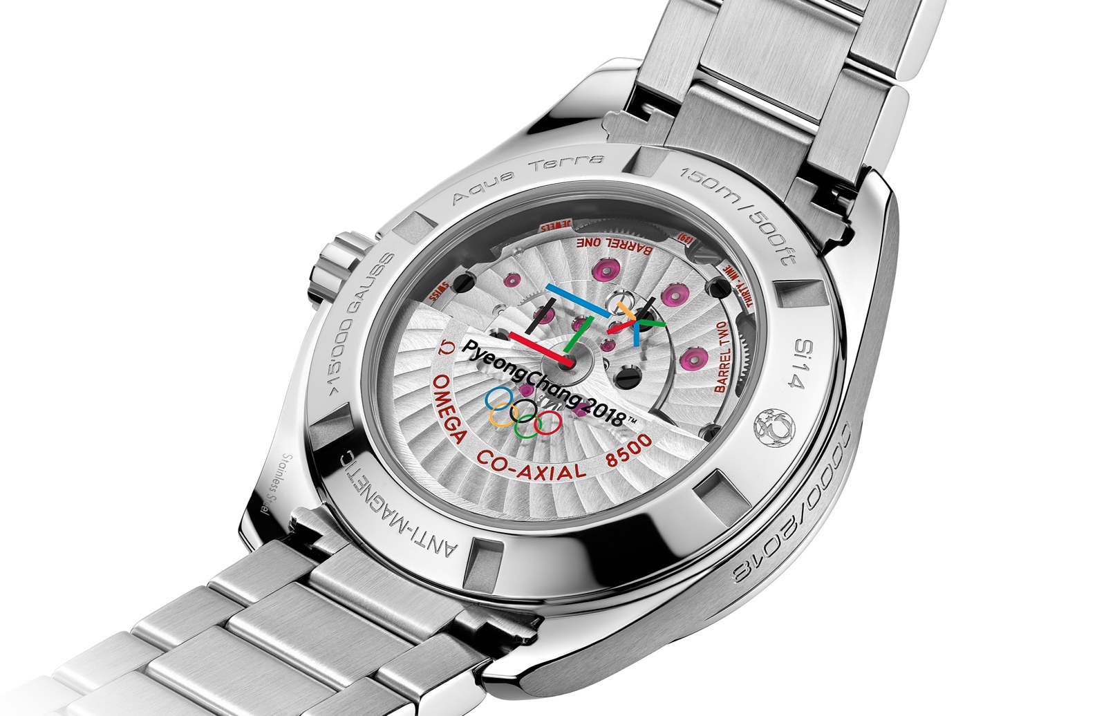 Omega JJOO Seamaster Aqua Terra PyeongChang 2018 Back