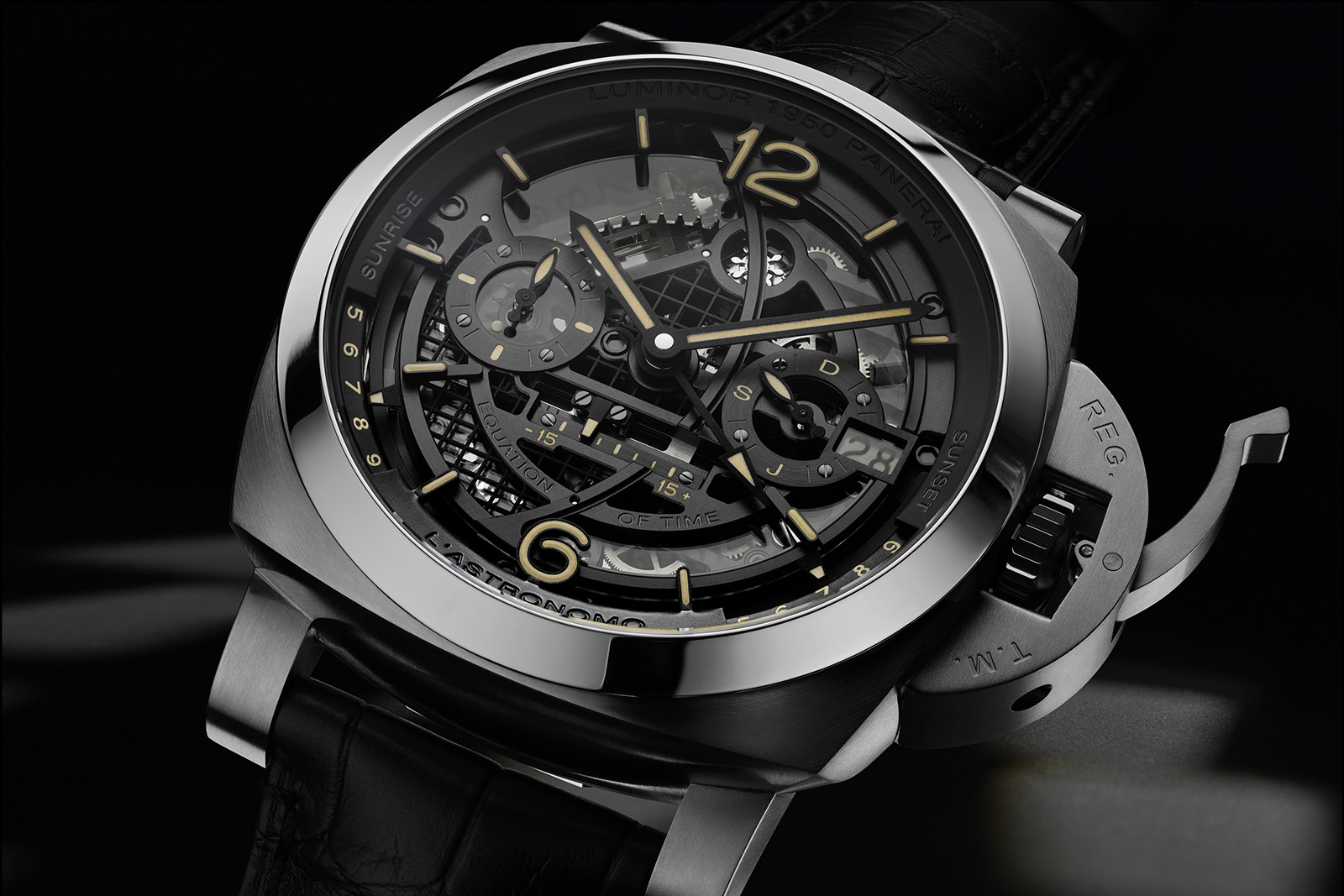 Panerai L’Astronomo – Luminor 1950 Tourbillon Moon Phases Equation of Time GMT - PAM 920