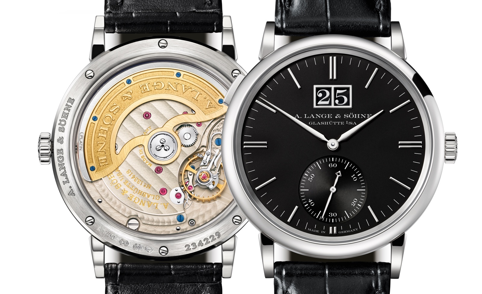 A. Lange & Sohne Saxonia Outsize Date White Gold