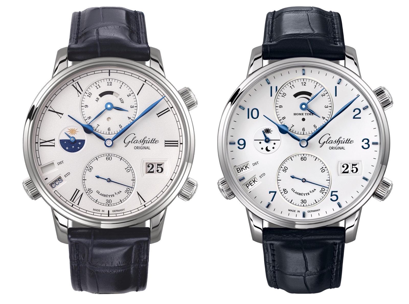 Glashutte Original Senator Cosmopolite Acero vs Oro