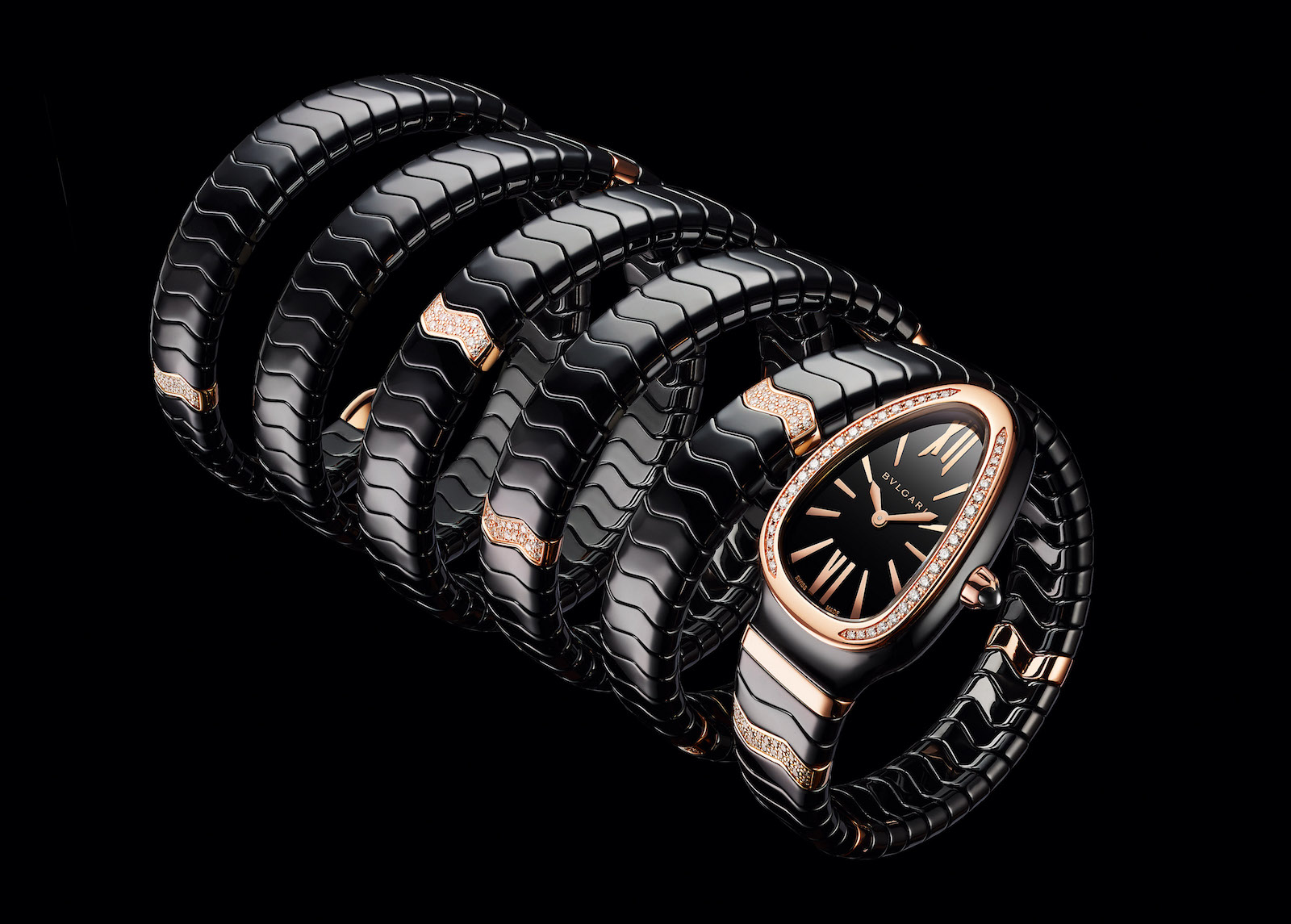 Los relojes femeninos de Bvlgari en Baselworld 2018 - Serpenti Spiga Ceramic