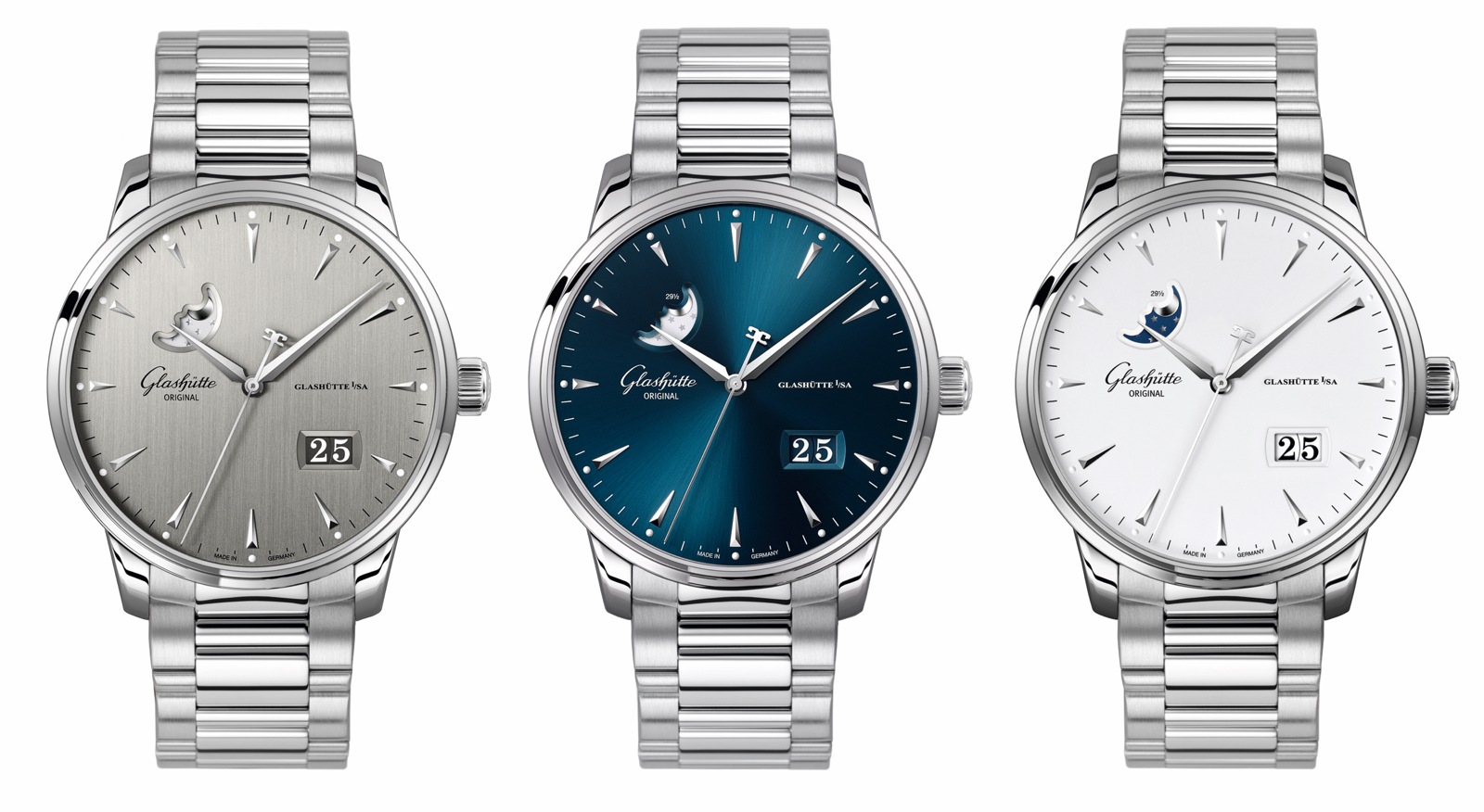 Senator Excellence Panorama Date Moon Phase Brazalete
