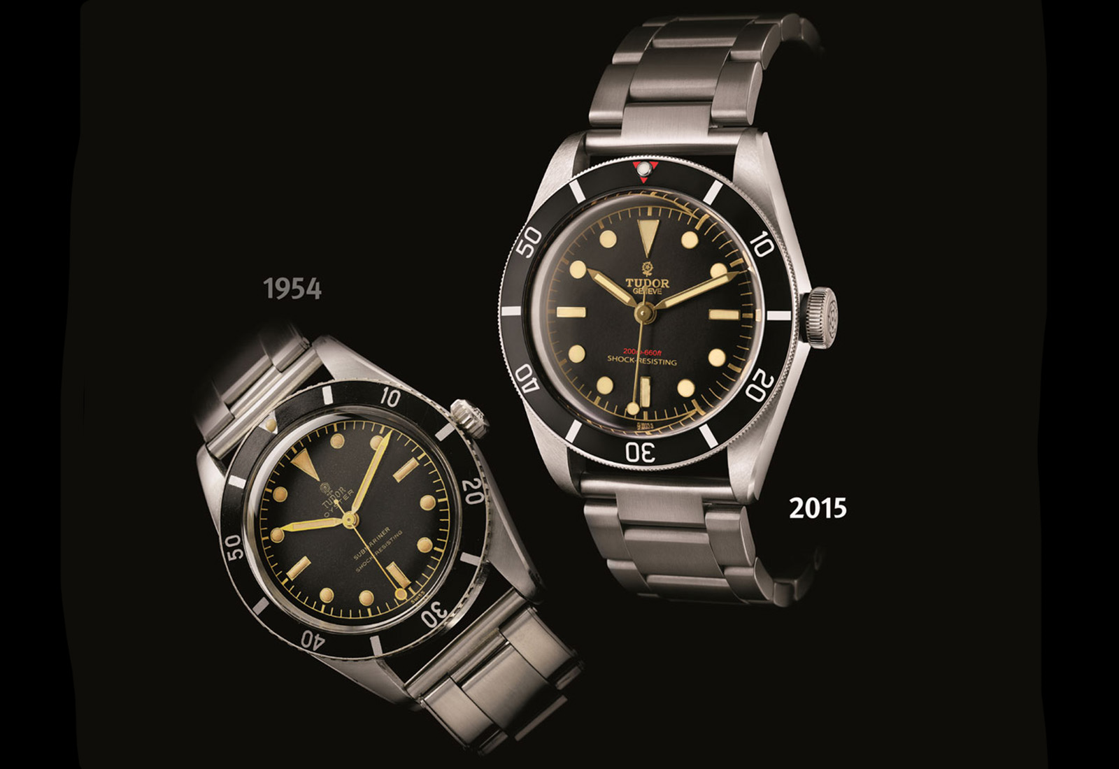 Tudor Submariner 7923 de 1955 vs. Tudor Heritage Black Bay Only Watch 2015