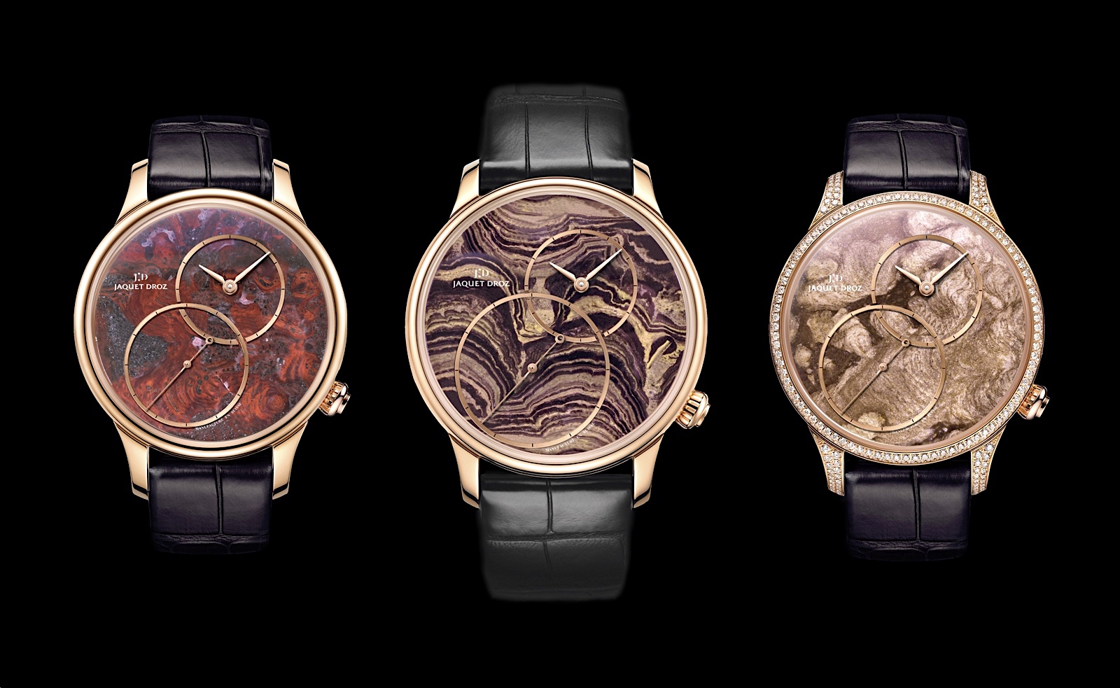 Jaquet Droz Grande Seconde Off-Centered Stromatolite - black