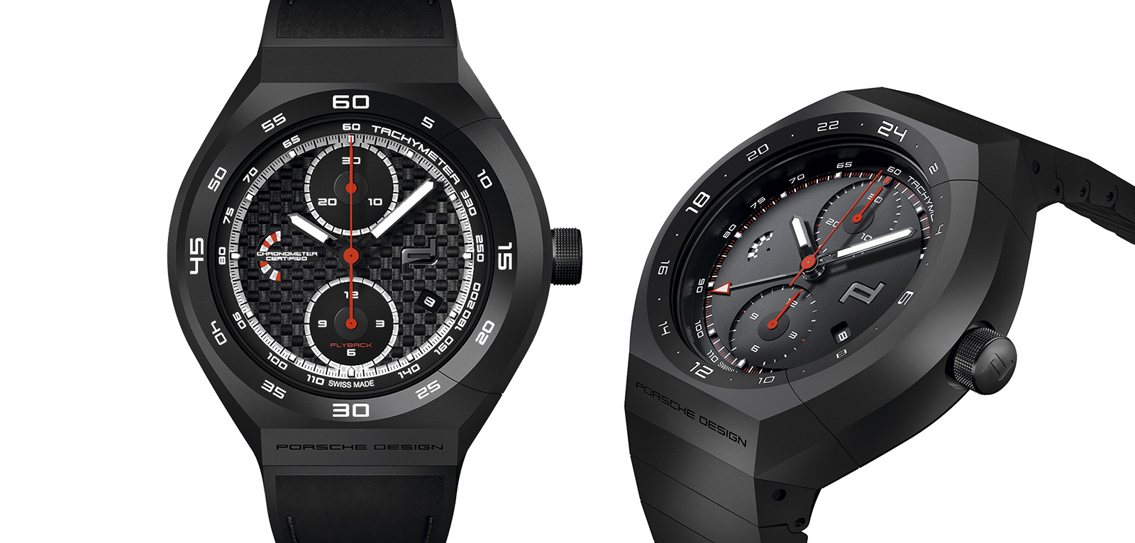 Porsche Design Monobloc Actuator 24H - Chronotimer All Black & Flyback