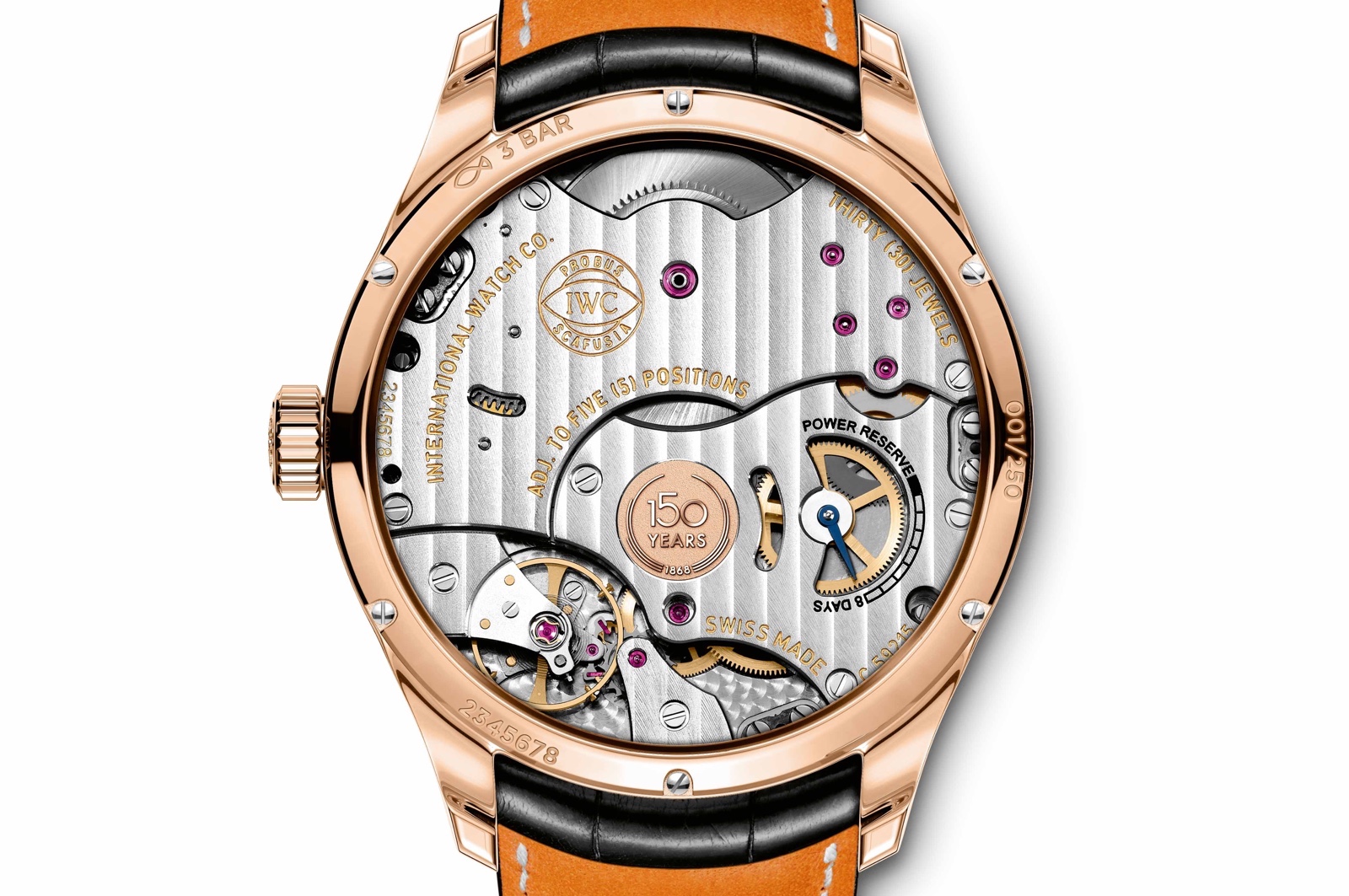 IWC Portugieser Cuerda Manual 8 Días Caseback