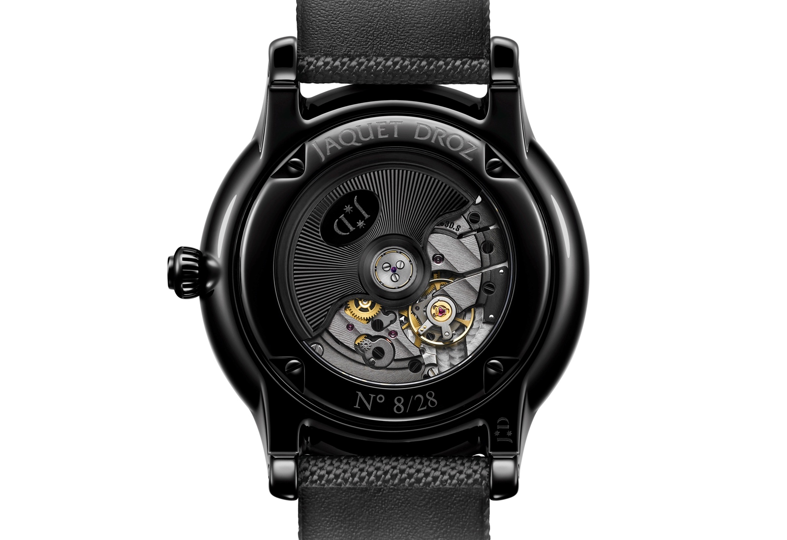 Jaquet Droz Grande Seconde Power Reserve Ceramic Clous de Paris - dos