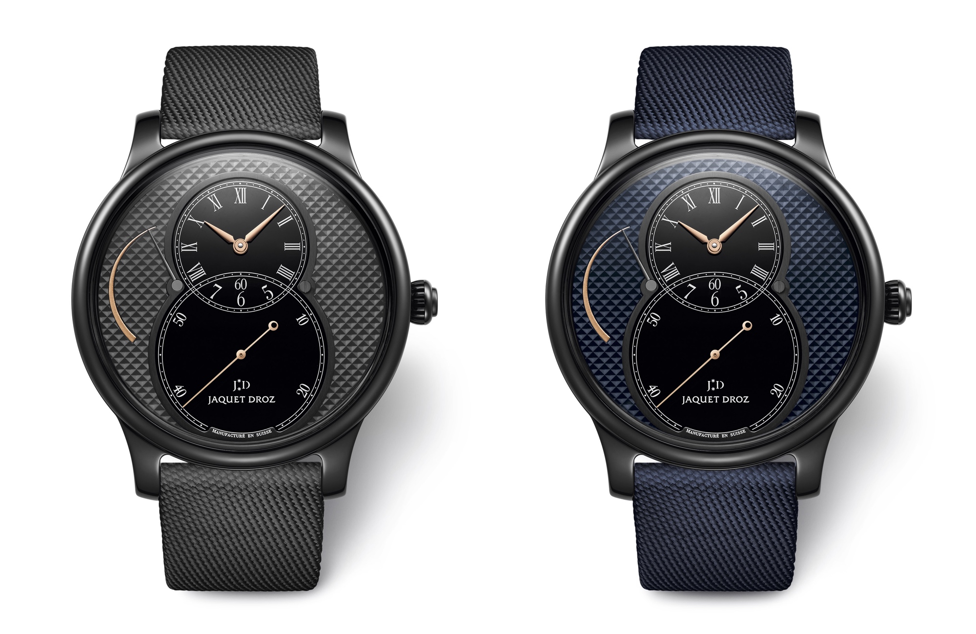 Jaquet Droz Grande Seconde Power Reserve Ceramic Clous de Paris - duo