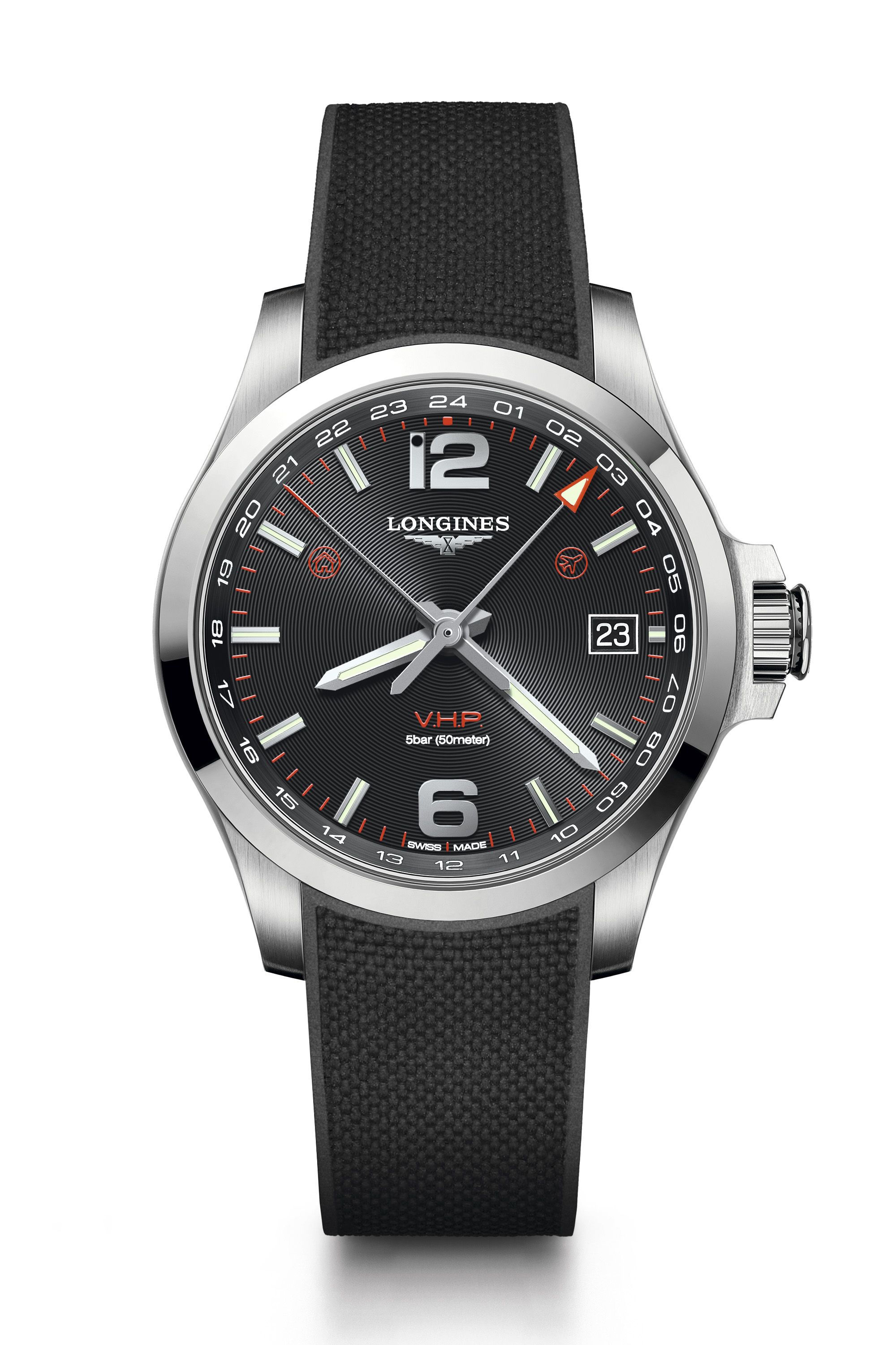 Longines Conquest V.H.P GMT Flash Setting