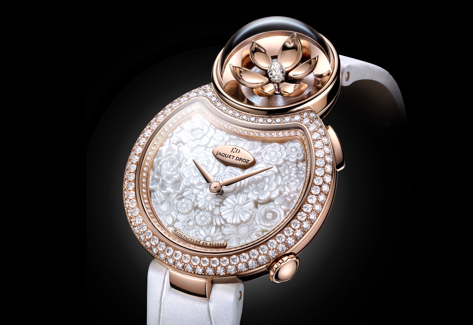 Jaquet Droz Lady 8 Flower white