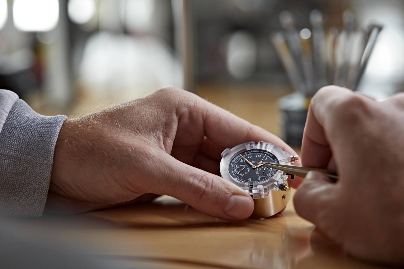 Lange 1815 Chronograph esfera y Agujas