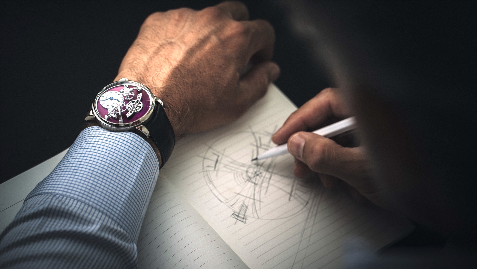 MB&F LM2 WG Purple Wrist-Shot
