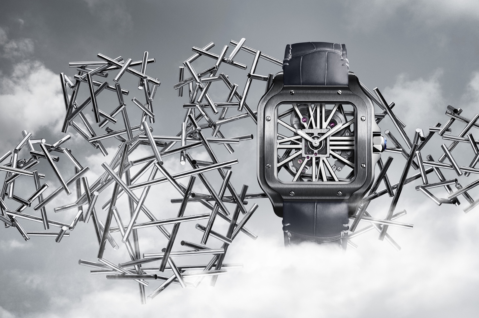 Cartier en el SIHH 2019 - Santos Squelette 01