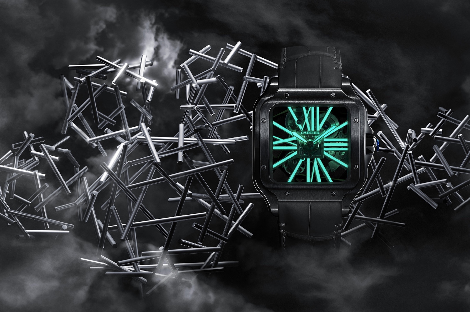 Cartier en el SIHH 2019 - Santos Squelette 02