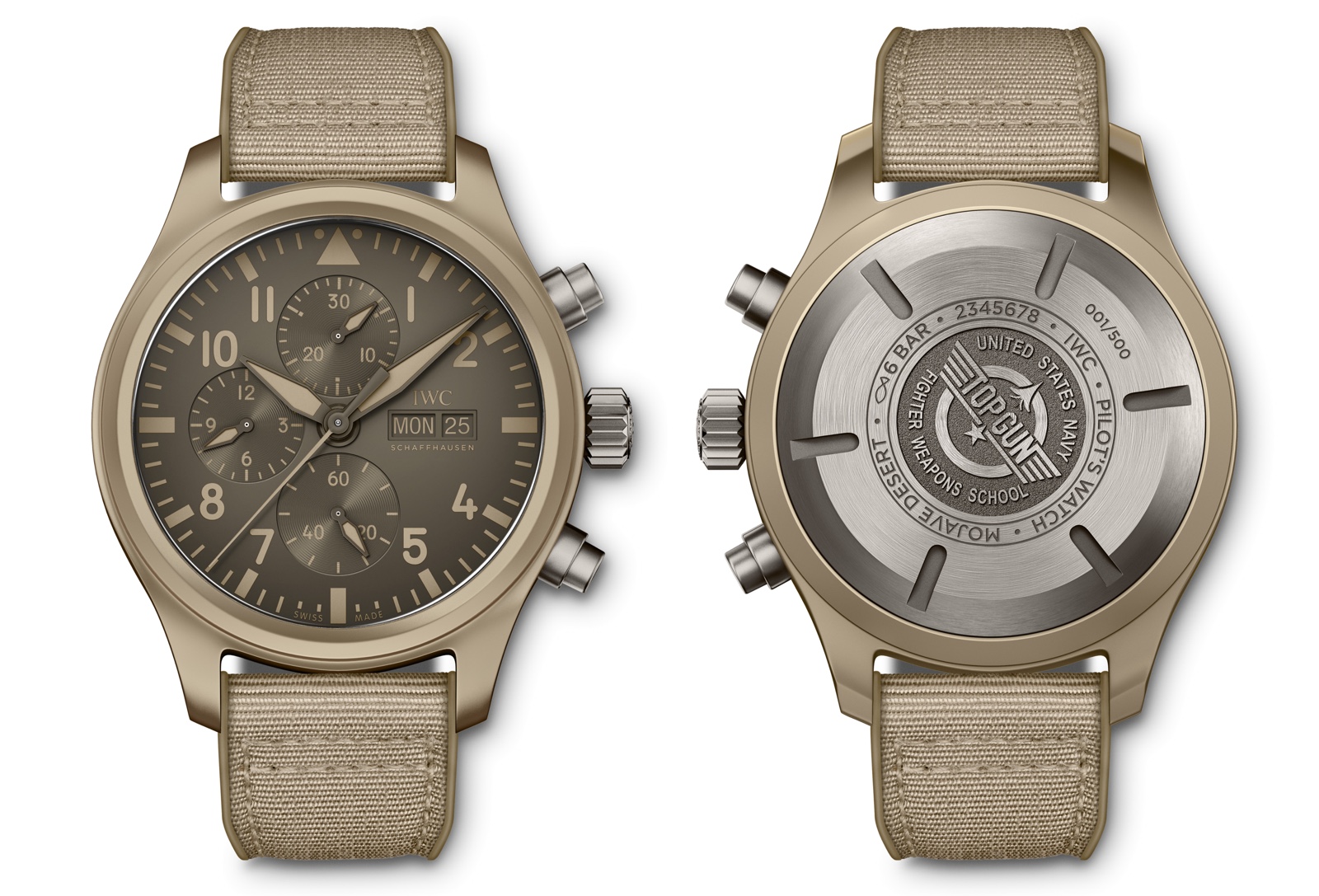 IWC Top Gun Chronograph Edition Mojave Desert Back-Front