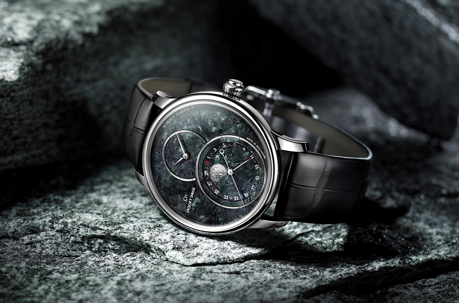 Jaquet Droz Grande Seconde Moon Swiss Serpentinite