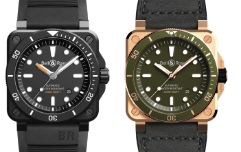 BR03-92 Diver Black Matte & Green Bronze