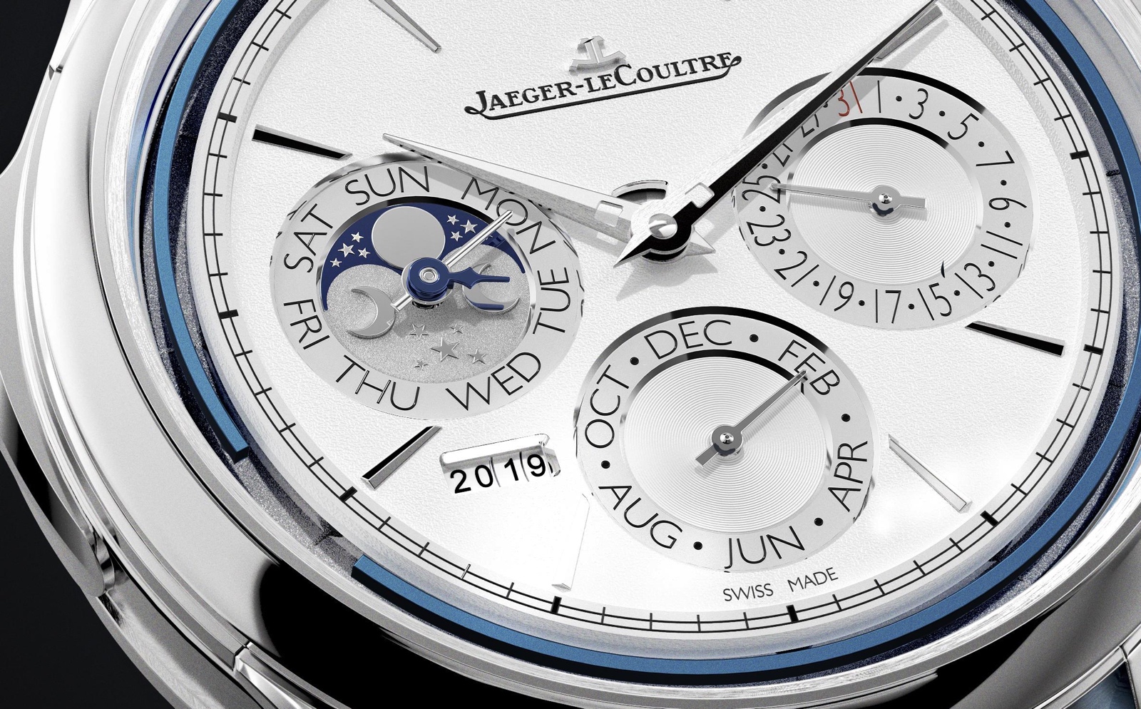 Jaeger-LeCoultre Master Grande Tradition Répétition Minutes Perpétuelle - detalle esfera blanca