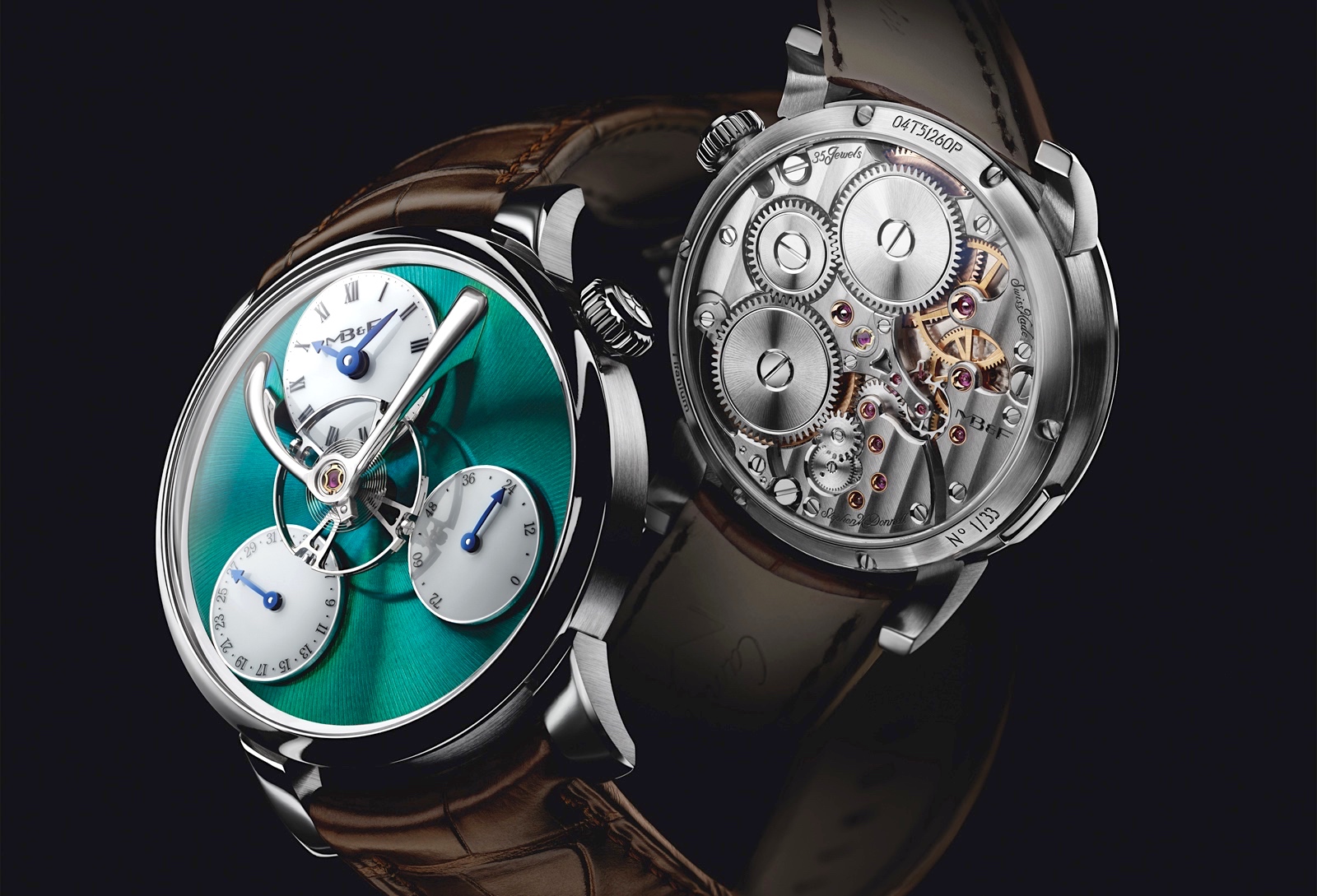MB&F Legacy Machine Split Escapement Titanium Green