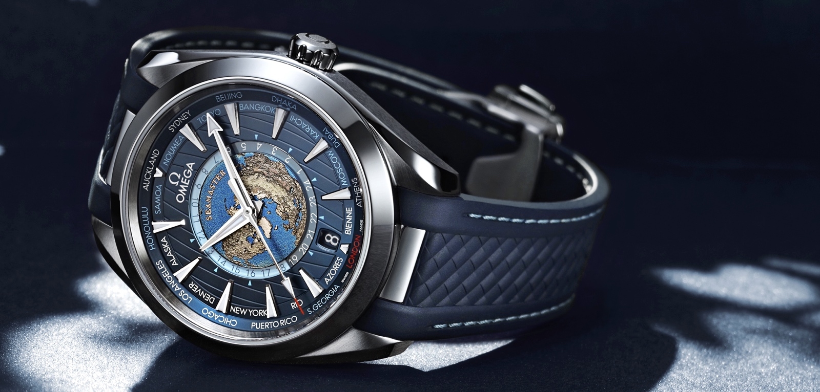Omega Seamaster Aqua Terra Worldtimer, ahora con caja de acero.